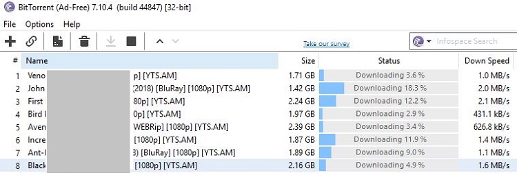 nordvpn lowers torrent download speed