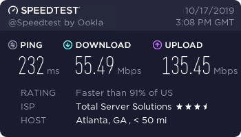 ProtonVPN US Speed Test