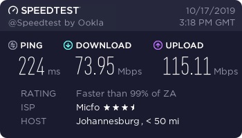 ProtonVPN Africa Speed Test