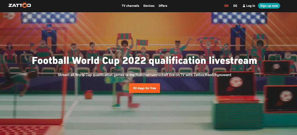 Zattoo - Watch World Cup 2022