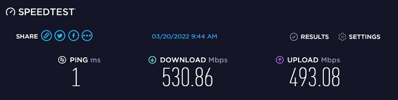 Home network setup speed