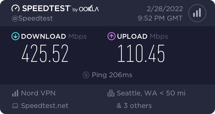 nordvpn US Speed