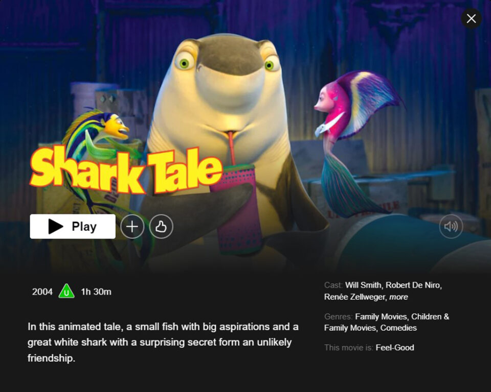 Shark Tale on Netflix
