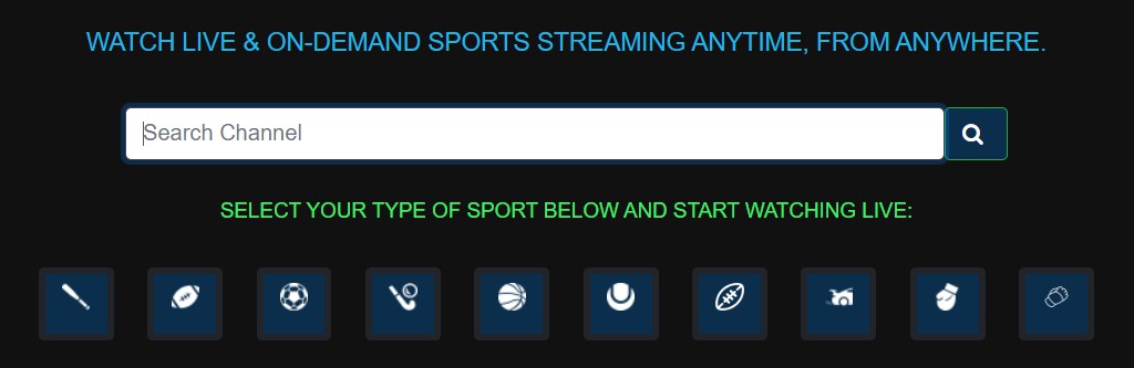 Sports channels on stream2watch.com