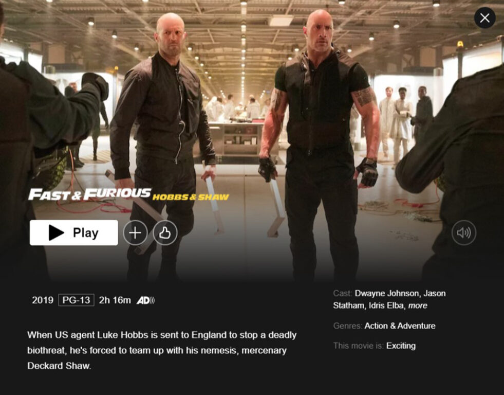 Best Car Movies on Netflix - Fast and Furious: Hobbs& Shaw