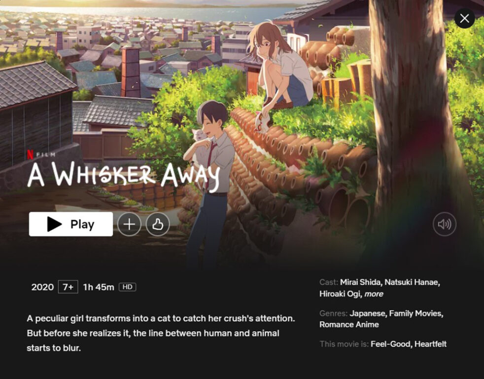 Best Anime Movies on Netflix - A Whisker Away