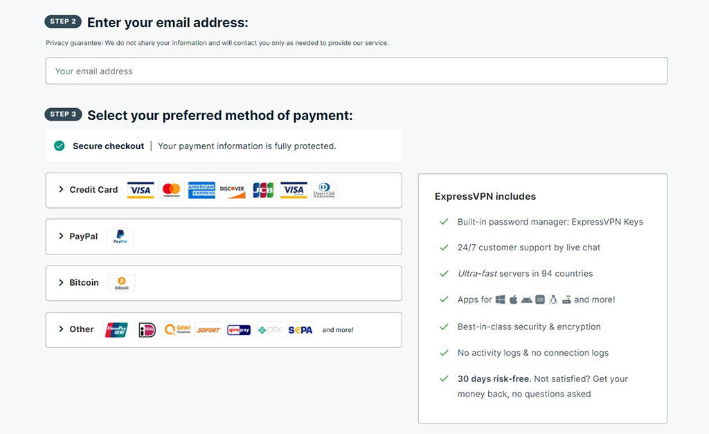 ExpressVPN Free Trial - Payments
