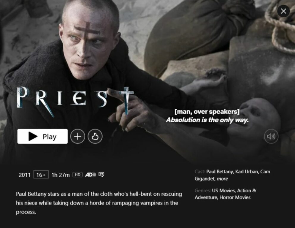 Priest on Netflix