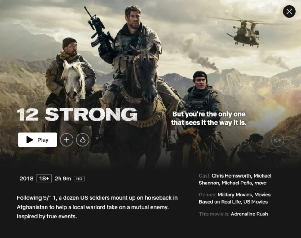 War Movies on Netflix - 12 Strong