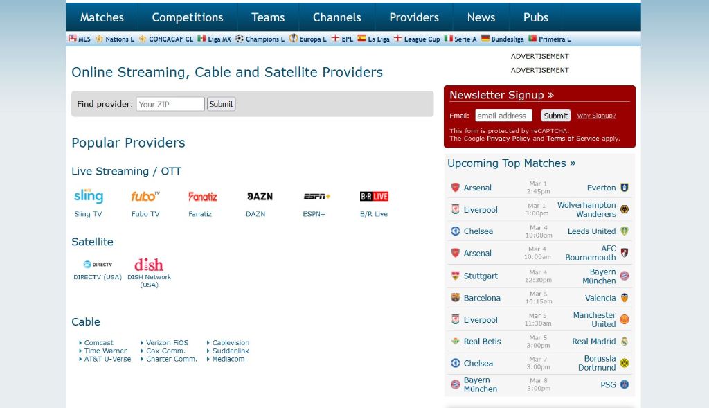 soccer stream providers