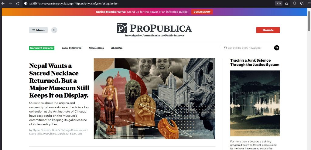 ProPublica, a news outlet that does not shy away from controversial topics. 