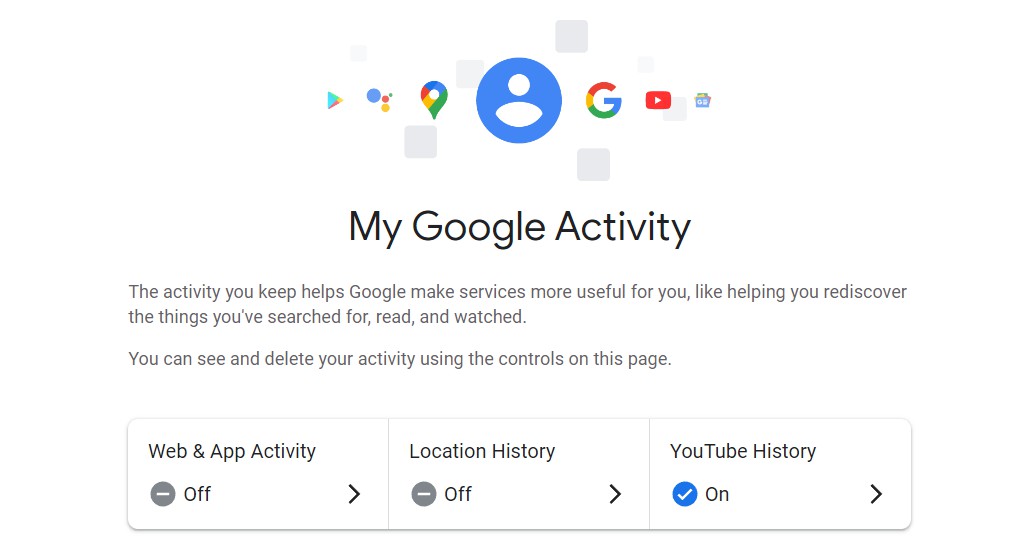Google My Activity is a one-stop privacy control center.