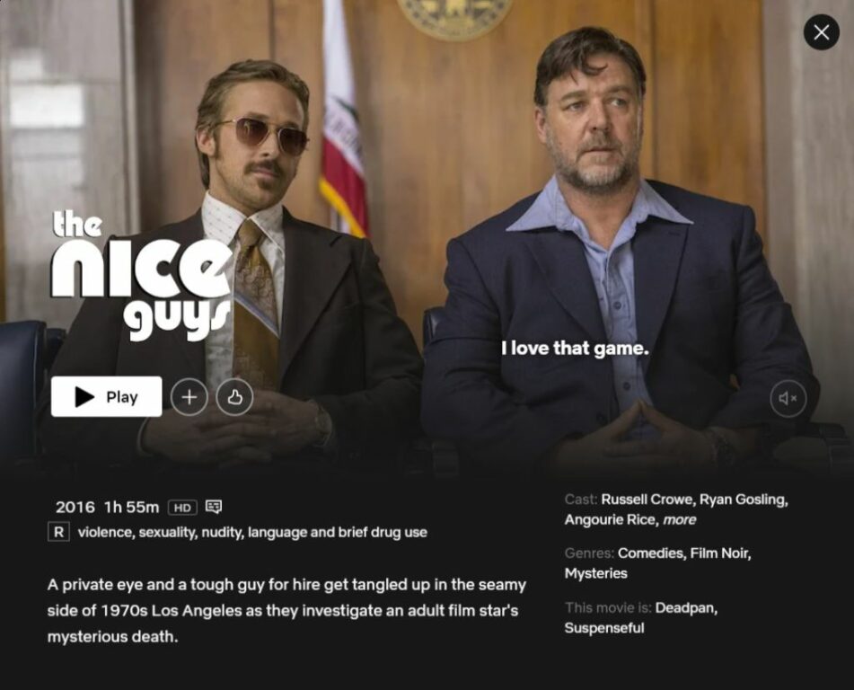 The Nice Guys takes center stage as one of the best comedies on Netflix