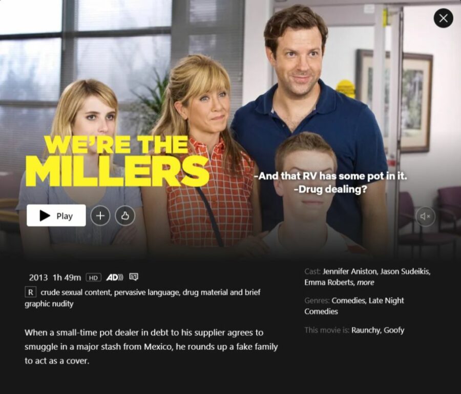 We're the Millers is entertaining with its light-hearted moments.  