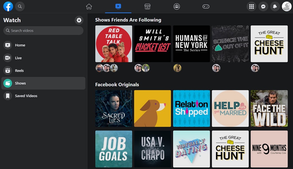 Facebook Watch offers a mix of user-generated content, live sports, and original programming.