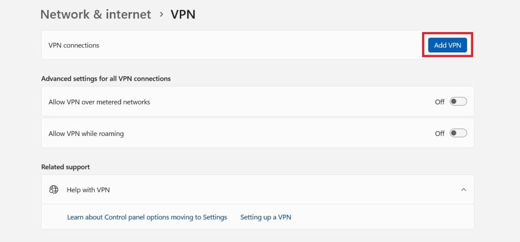 The default VPN set up feature in Windows 11 is easy to use but quite rudimentary.