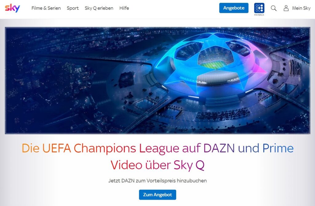 Feel the intensity of the UEFA with Sky Deutschland.