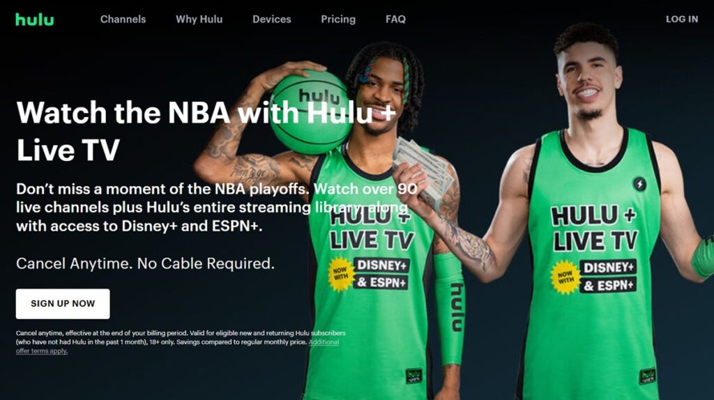 Stream your favorite NBA matchups live while diving into a vast library of on-demand content at Hulu + Live TV