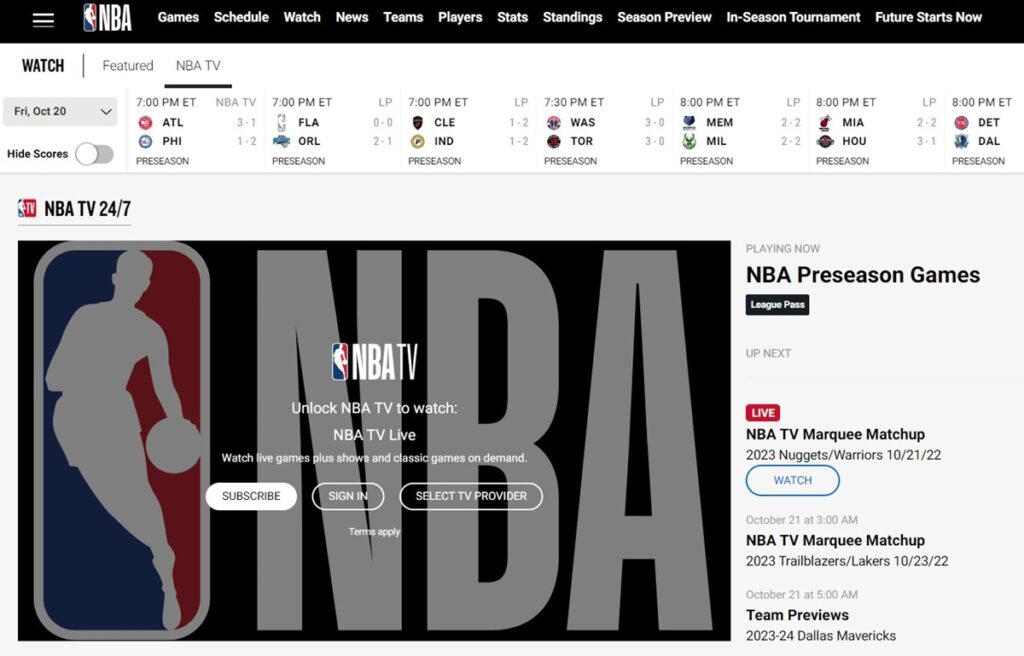 NBA.tv is your all-access pass to exclusive interviews, in-depth analysis, and the heart of NBA action.