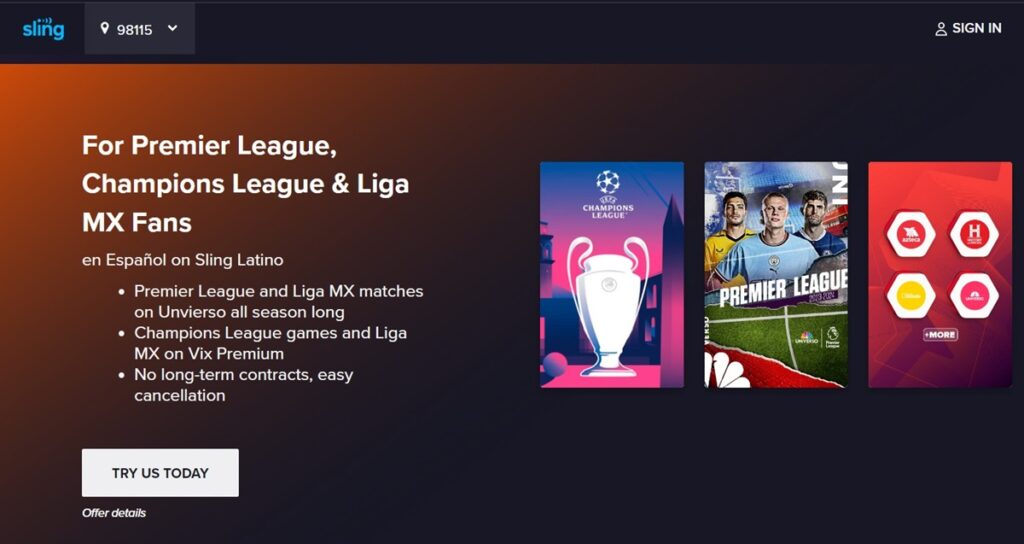 Customize your La Liga experience with Sling TV (Source: Sling TV)