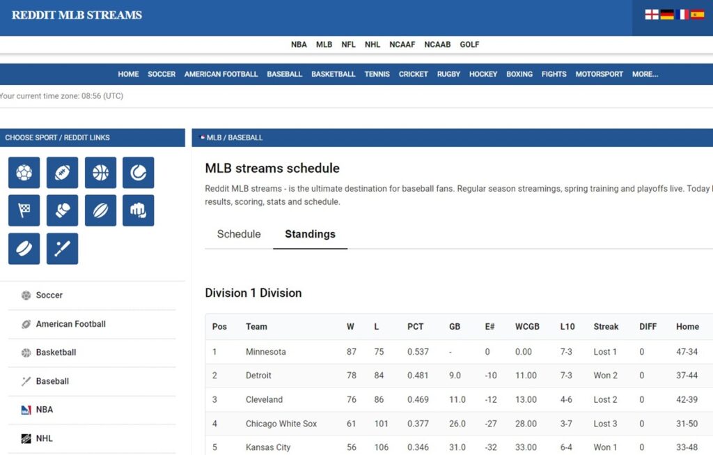You’ll find this MLB Stream page a little strange since the title says Reddit MLB Streams.