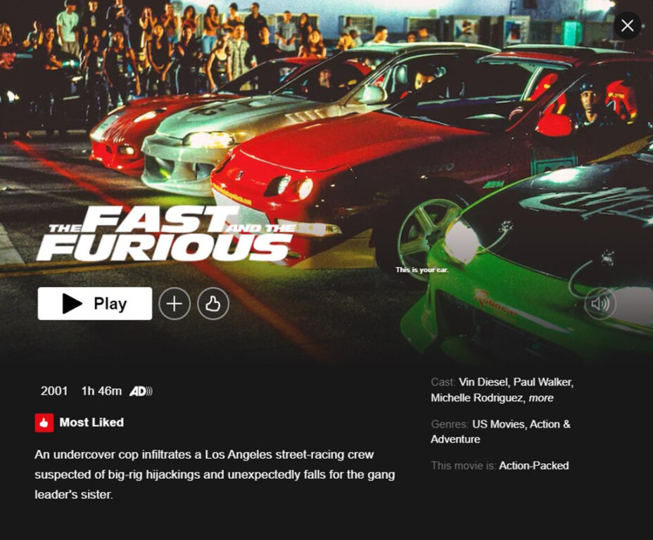 Fast and Furious the Original