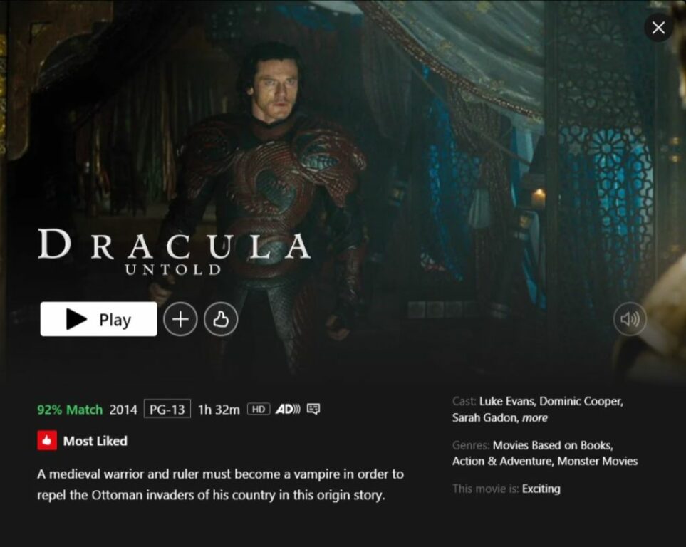 Dracula Untold - Vampire Movies on Netflix