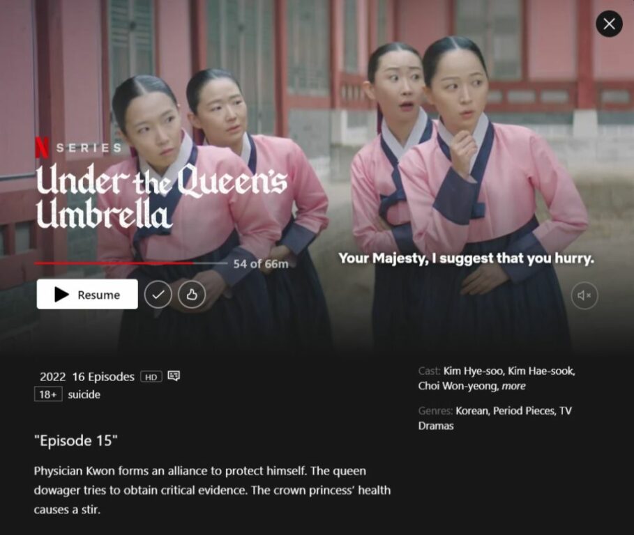 Best KDramas on Netflix - Under the Queen's Umbrella