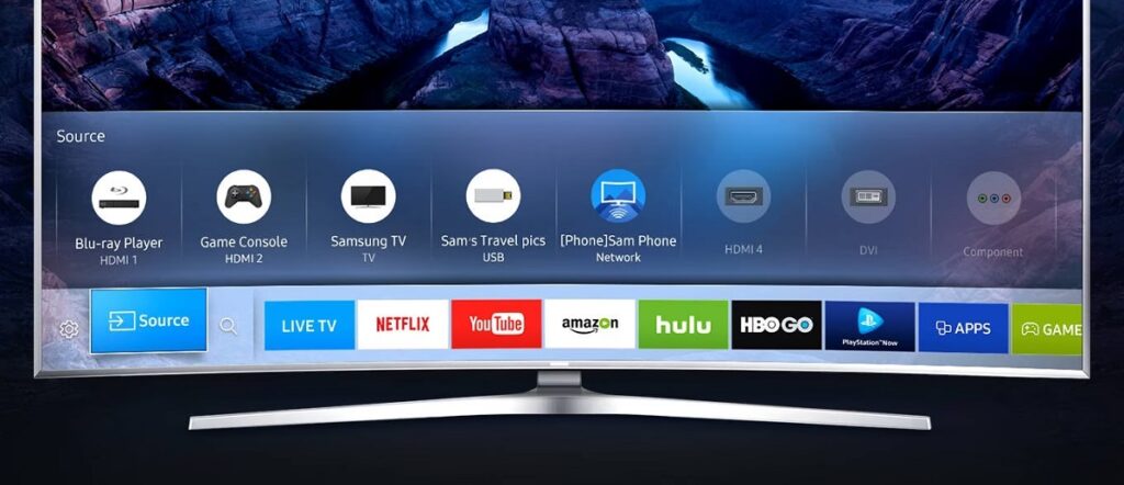 Samsung SmartTVs support many apps, but not VPNs.