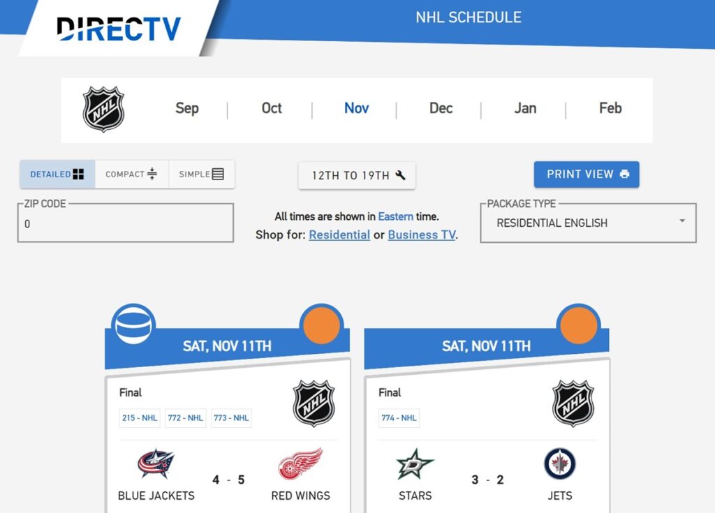 Enjoy comprehensive NHL coverage with DirecTV Stream. (Source: DirecTV)